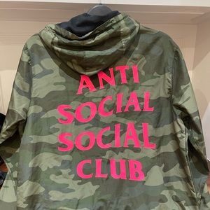 Anti Social Social Club camo raincoat